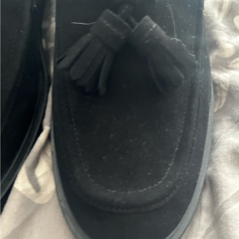 Nine West Suede Black Tassel Loafers - Picture 7 of 9